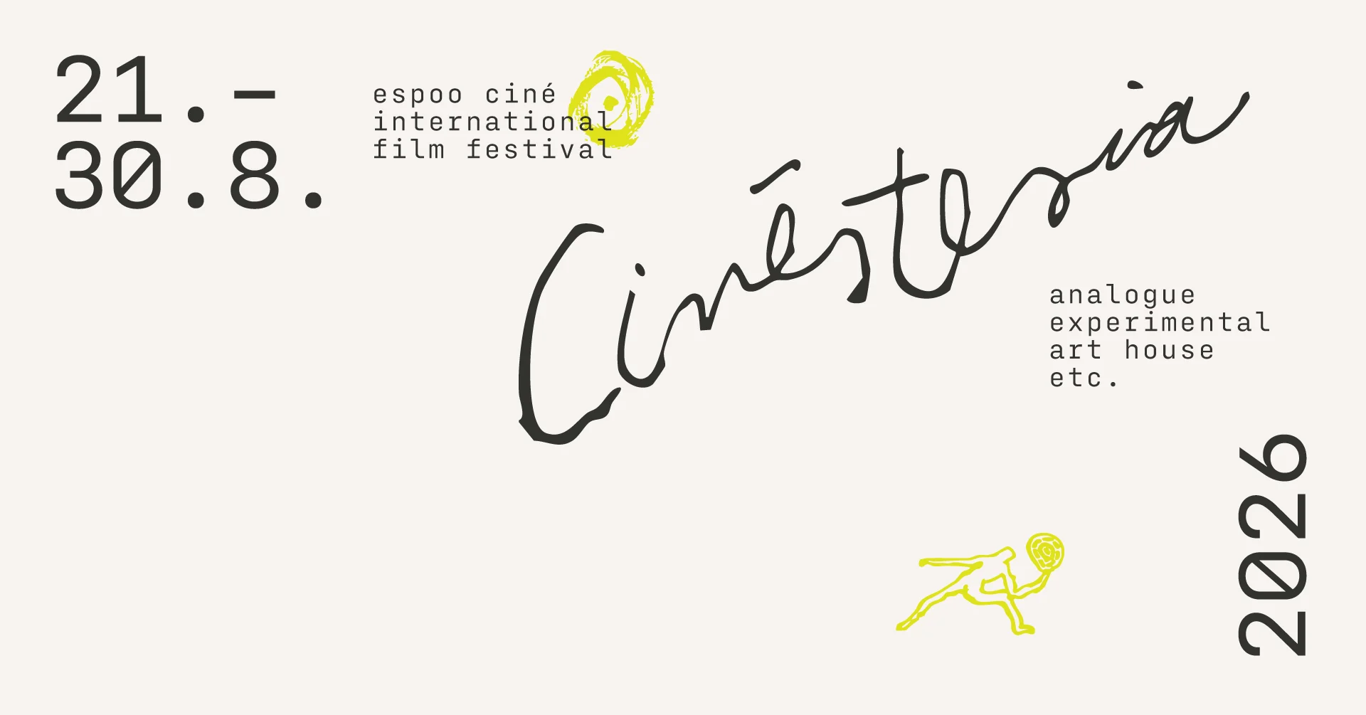 Cinéstesian visuaalinen ilme ja lisää näytöksiä julkaistu – Save the date: Cinéstesia-seminaari 25.–26.8.